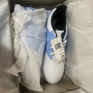 Adidas White and Light Blue Running Shoes